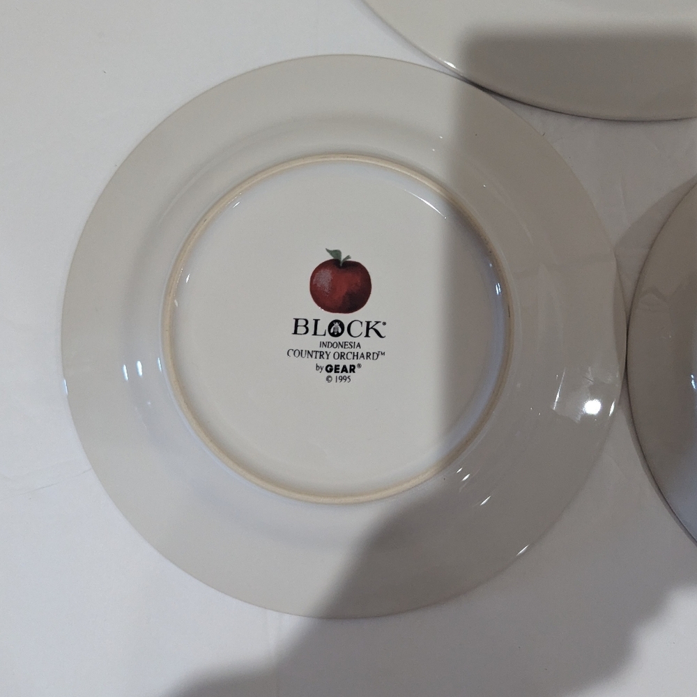 Block Country Orchard 3 Pc Rustic Checkered Dinnerware Set - Picture 9 of 9